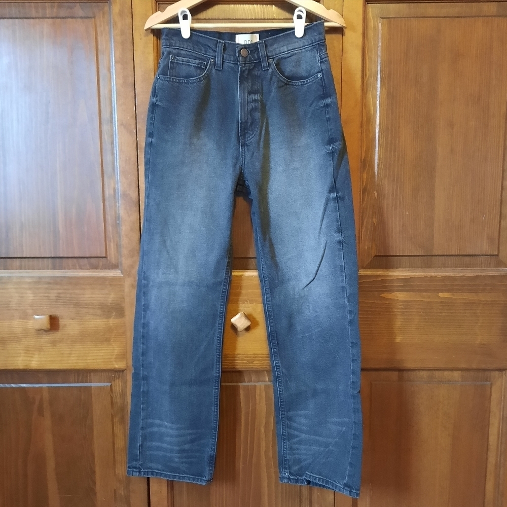 BDG Cowboy Jean High-waisted 90s Straight Leg Black Cotton Denim Jeans Size 27